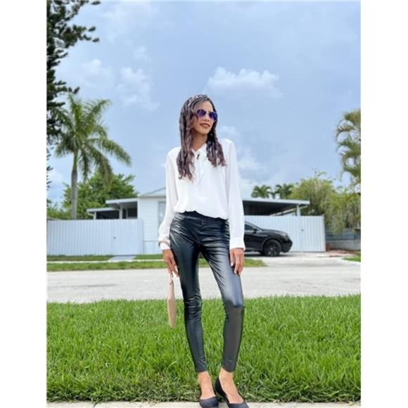 Chiffon Blouses for Women Dressy Bow Tie Neck Long Sleeve Work Shirt Formal - Picture 2 of 6